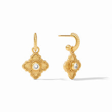 Load image into Gallery viewer, Julie Vos Gold Malta Theodora Hoop &amp; Charm Earring | Cubic Zirconia
