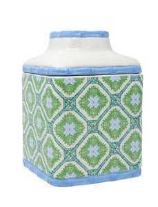 Lilly Pulitzer Tissue Holder | Bamboo Logo Trellis