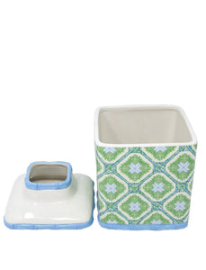 Lilly Pulitzer Tissue Holder | Bamboo Logo Trellis