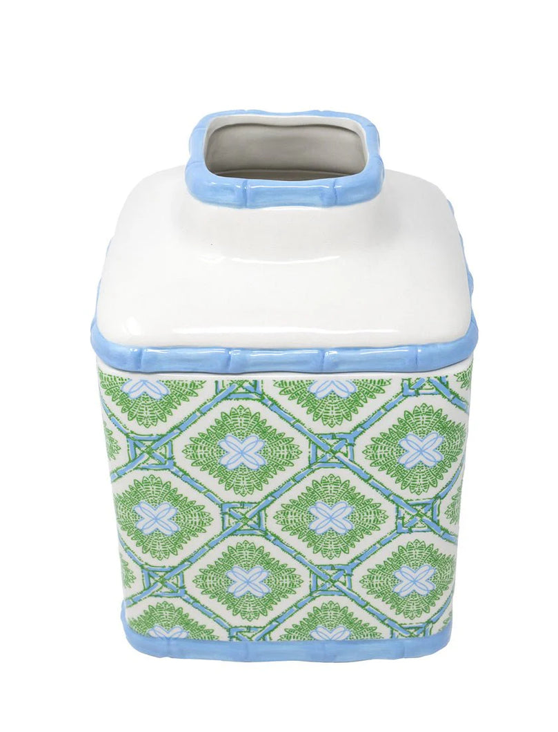 Lilly Pulitzer Tissue Holder | Bamboo Logo Trellis