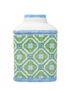 Lilly Pulitzer Tissue Holder | Bamboo Logo Trellis