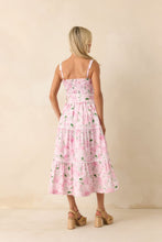 Load image into Gallery viewer, Prosperina Darcy Midi Dress | Rumor Rose Pink Print