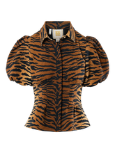 Load image into Gallery viewer, Emily McCarthy Britt Top | Tiger Jacquard