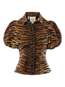 Emily McCarthy Britt Top | Tiger Jacquard