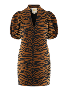 Emily McCarthy Hampton Mini Dress | Tiger Jacquard