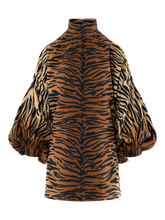 Load image into Gallery viewer, Emily McCarthy Sasha Mini Dress | Tiger Jacquard