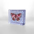 Load image into Gallery viewer, Lauren Dunn Purple Butterfly On Fleur De Lis Block | Small