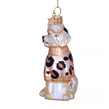 Load image into Gallery viewer, Labrador with Ski Goggles and Sweater Glass Ornament