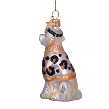 Load image into Gallery viewer, Labrador with Ski Goggles and Sweater Glass Ornament