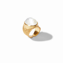 Load image into Gallery viewer, Julie Vos Gold Verona Statement Ring | Iridescent Clear Crystal