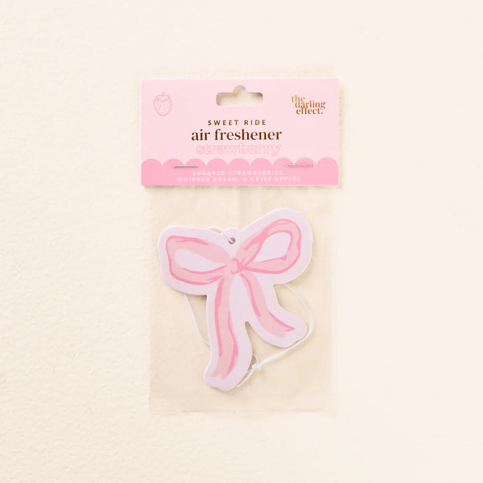 Sweet Ride Car Air Freshener - Bow Pink