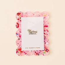 Load image into Gallery viewer, Mini Acrylic Picture Frame Magnet - Confetti Pink