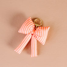 Load image into Gallery viewer, Puffy Bow Bag Charm - Sherbet Stripes