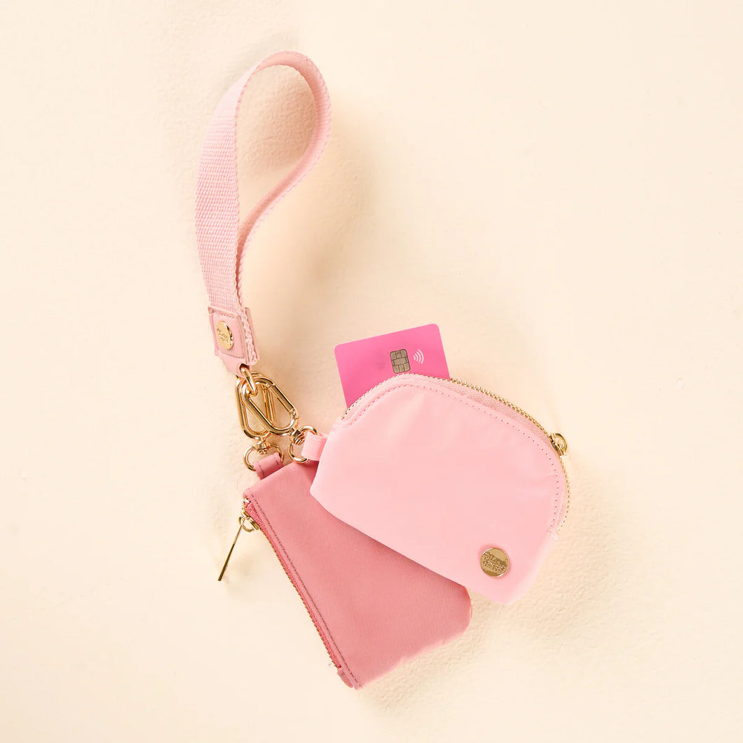 Dynamic Duo Pouch Wristlet - Rose