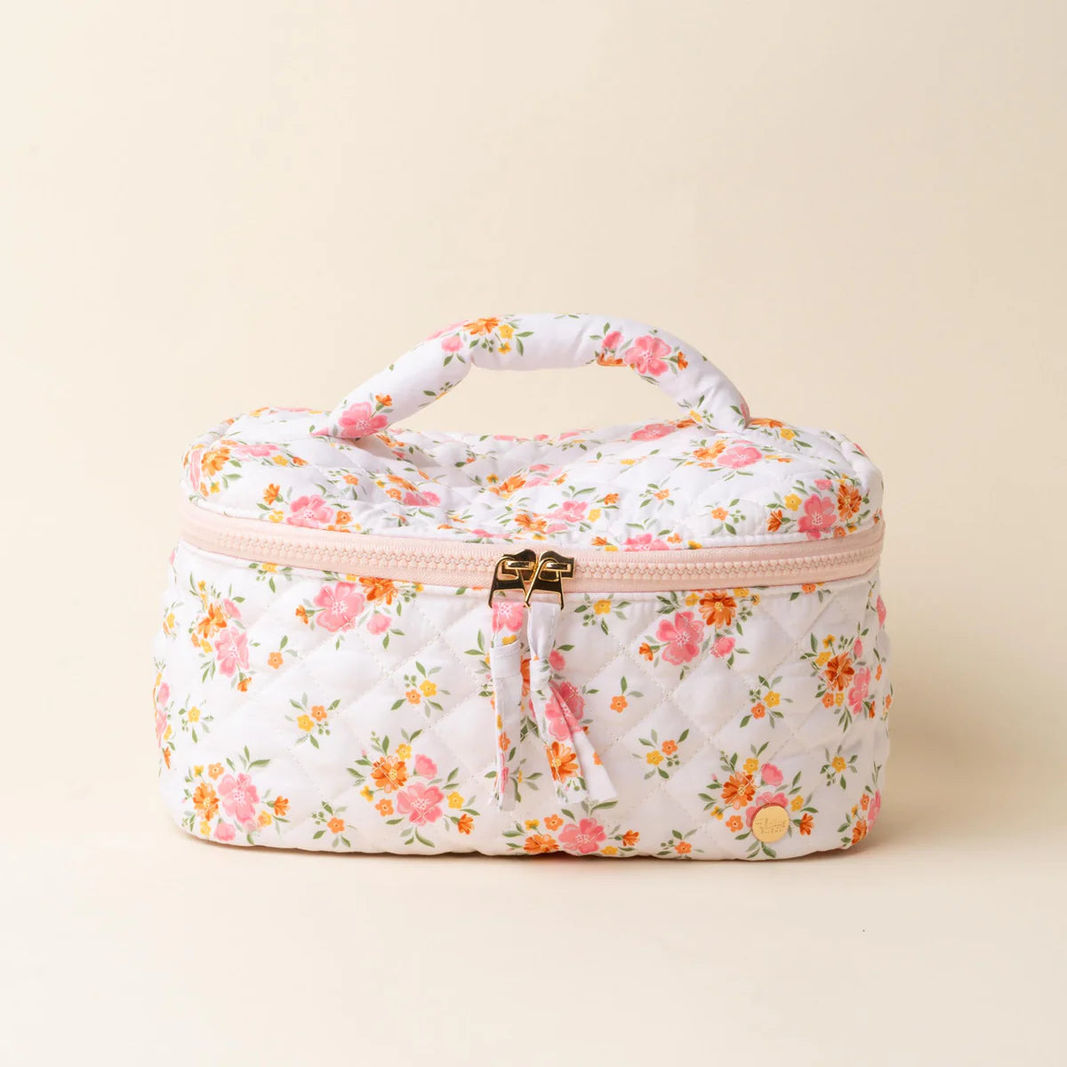Glam & Go Quilted Cosmetic Pouch - Petal Parade Pink