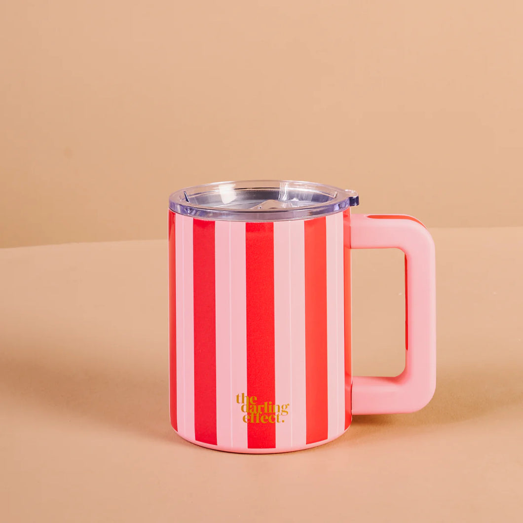 Peppermint Stripes 14 Oz. Insulated Mug