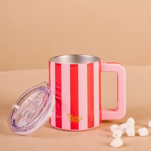 Peppermint Stripes 14 Oz. Insulated Mug