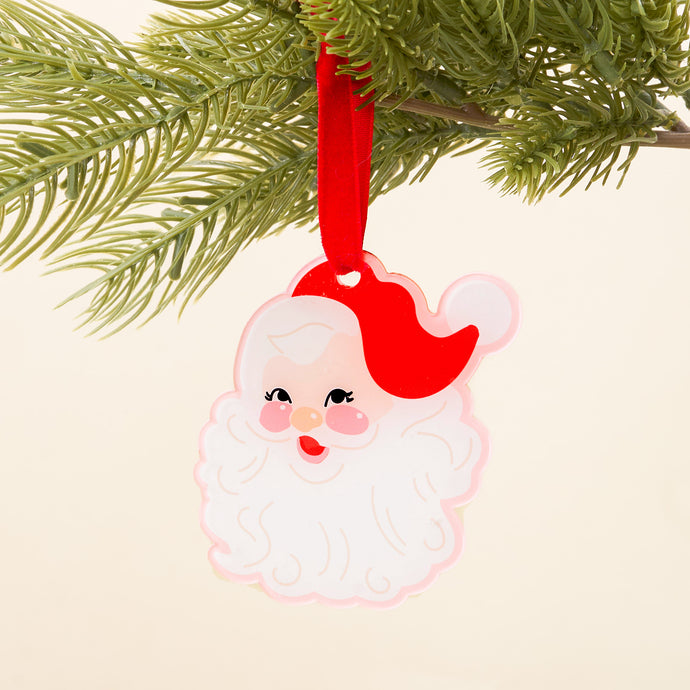 Holiday Tree Ornament - Santa Shape