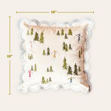 Load image into Gallery viewer, Aprés Ski Scalloped Square Throw Pillow