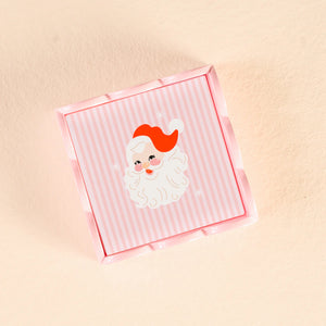 Holly Jolly Santa Scallop Trinket Tray