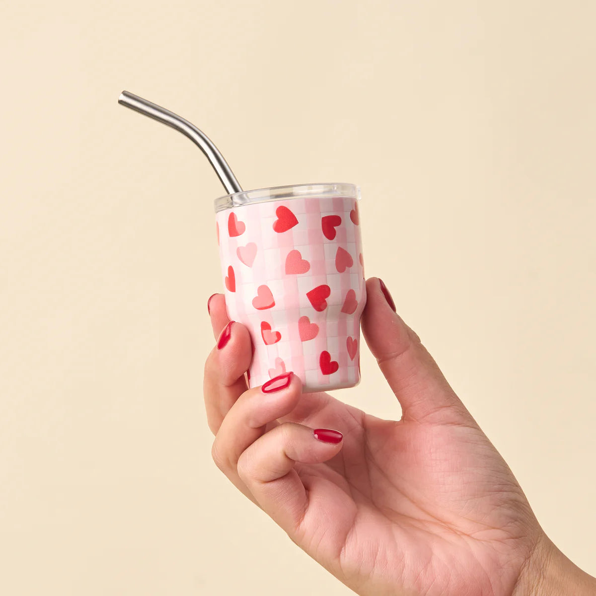 Tiny Tumbler- Charming Gingham Hearts