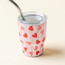 Load image into Gallery viewer, Tiny Tumbler- Charming Gingham Hearts