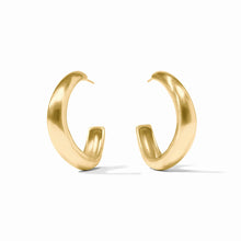 Load image into Gallery viewer, Julie Vos Gold Wave Hoop | Medium