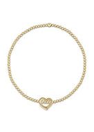 enewton Classic Gold 2.5mm Bead Bracelet - Love Gold Charm