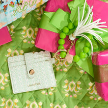 Load image into Gallery viewer, Laura Park Petite Frond Mint Keychain Wristlet Wallet