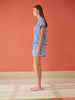 Brooks Avenue Scalloped Pajama Set Short | Navy Chintz