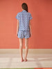 Brooks Avenue Scalloped Pajama Set Short | Navy Chintz