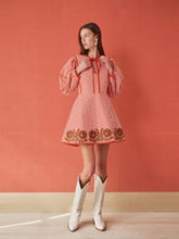 Load image into Gallery viewer, Brooks Avenue Holly Quilted Mini Dress | Terracotta Stripe