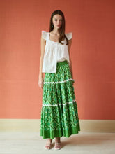 Load image into Gallery viewer, Brooks Avenue Tiered Maxi Skirt | Lily Pad