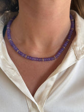 Load image into Gallery viewer, Purple Gemstone Necklace with Gold Accents