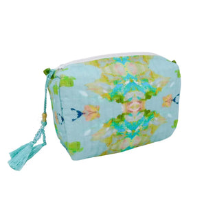 Laura Park Stained Glass Blue Cosmetic Bag