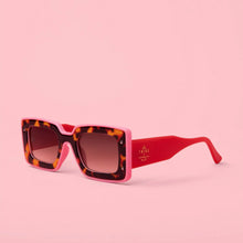 Load image into Gallery viewer, Deco Sunglasses Pink + Red