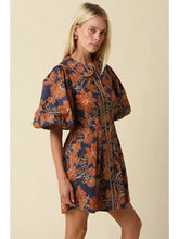 Load image into Gallery viewer, Kayda Dress | Dark Navy Rust