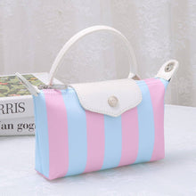 Load image into Gallery viewer, Nylon Mini Crossbody Bag | Pink &amp; White Stripe