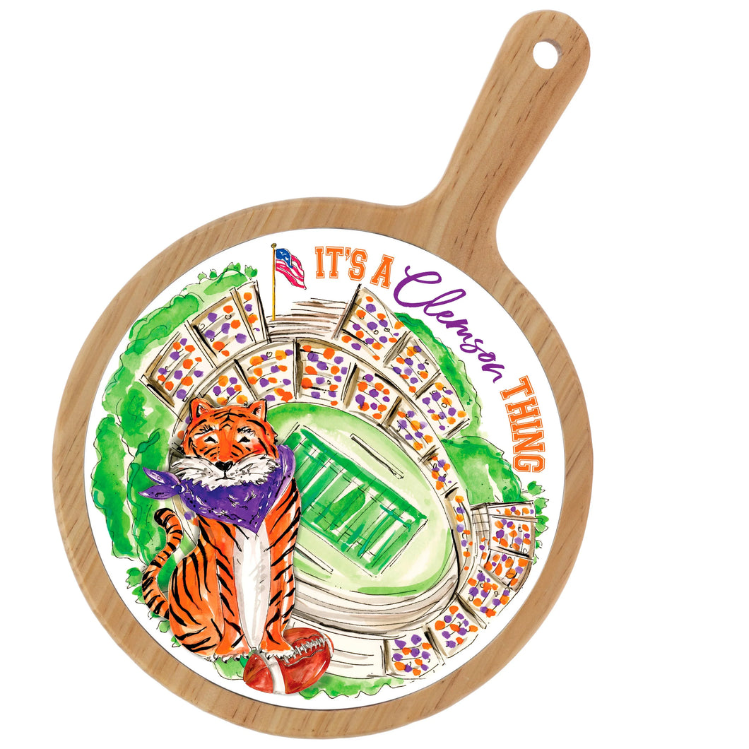 Purple Sitting Tiger Stadium Cheeseboard