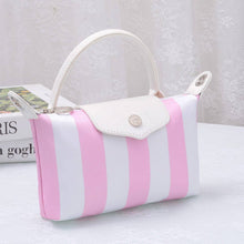 Load image into Gallery viewer, Nylon Mini Crossbody Bag | Lavender &amp; White Stripe