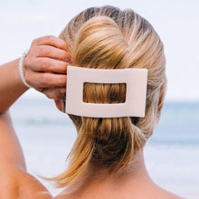 Load image into Gallery viewer, Teleties Almond Beige Large Flat Rectangle Clip