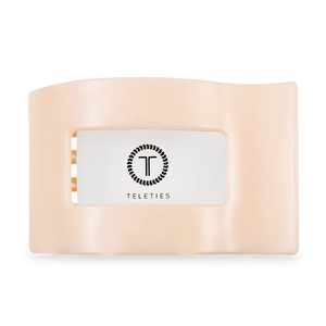 Teleties Almond Beige Large Flat Rectangle Clip