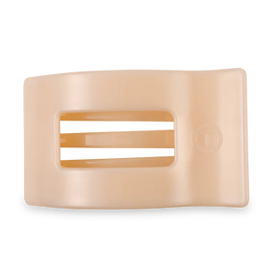 Teleties Almond Beige Large Flat Rectangle Clip