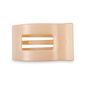 Teleties Almond Beige Medium Flat Rectangle Clip