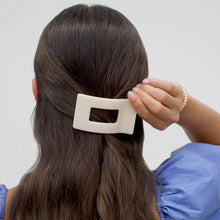 Load image into Gallery viewer, Teleties Almond Beige Small Flat Rectangle Clip
