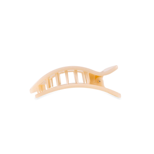 Teleties Almond Beige Small Flat Rectangle Clip