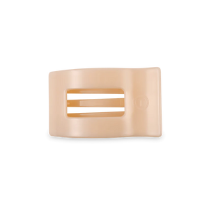 Teleties Almond Beige Small Flat Rectangle Clip