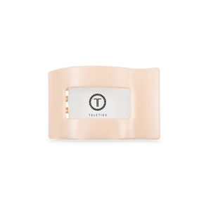Teleties Almond Beige Small Flat Rectangle Clip