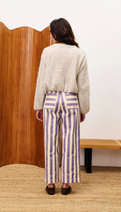 FRNCH Austen Pant | Lilac Stripe