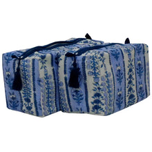 Load image into Gallery viewer, Trellis Booti Block Print Cosmetic Bag